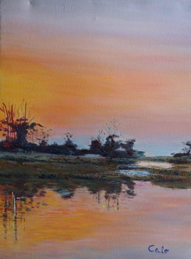 Atardecer en el laguna